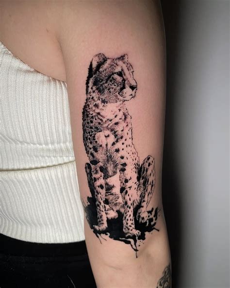 cheetah tattoo sleeve